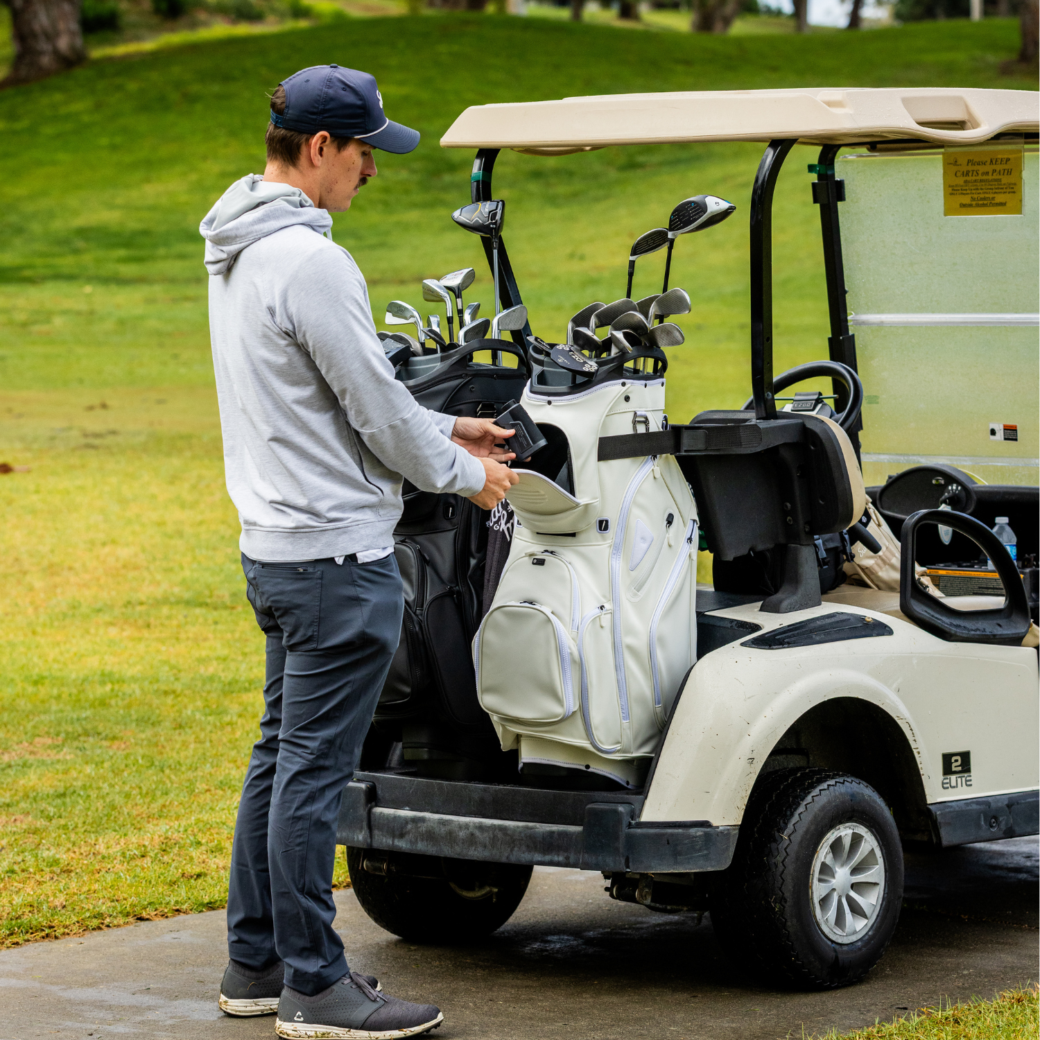 Big Rig S-Class | White Vegan Leather Cart Bag