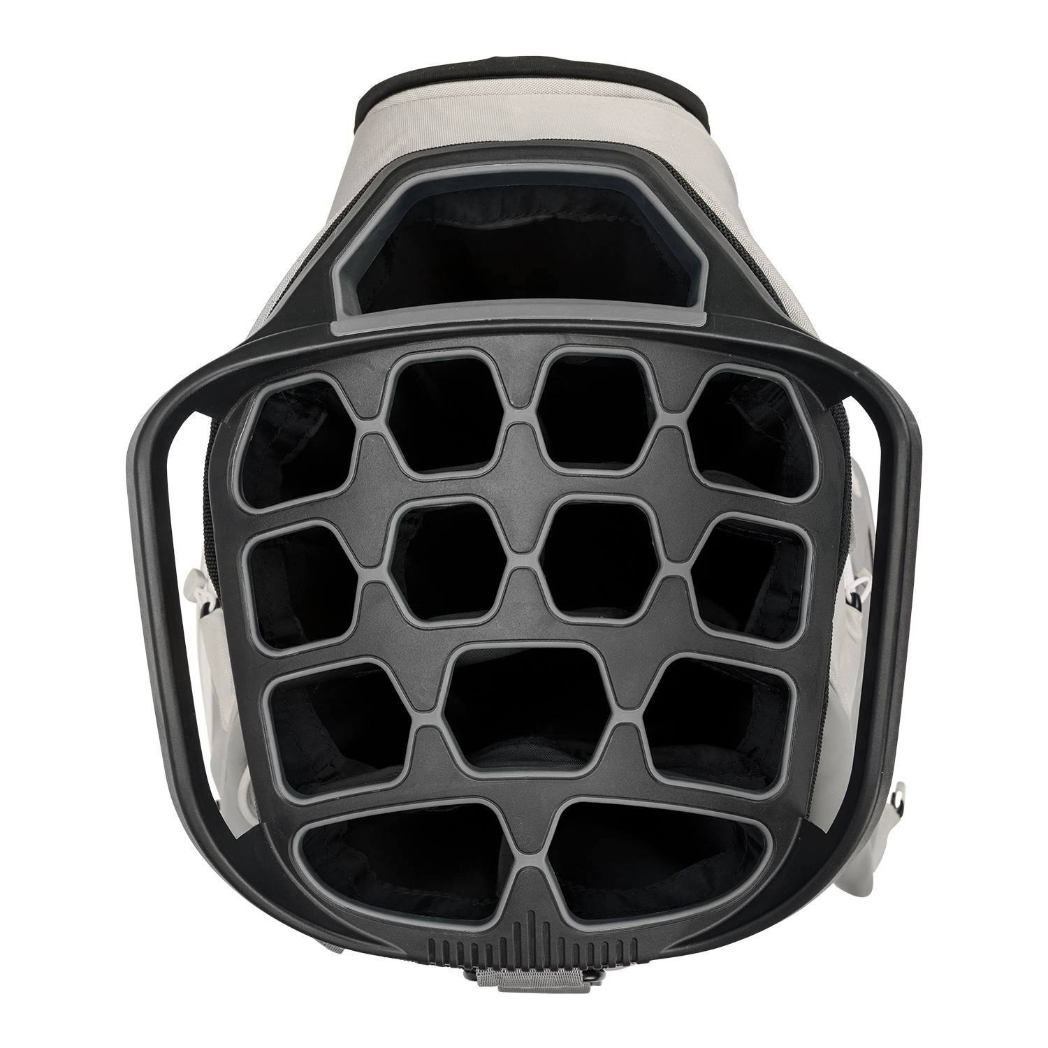 Top view of Big Rig golf bag showing its 14-way divider
