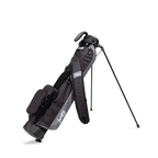 A full front shot of standing Loma golf bag in matte black with single strap
