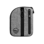 Rear view of heather gray nickel bag valuables pouch that can be paired with golf bag