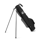 A full shot of standing Loma golf bag in matte black facing backward